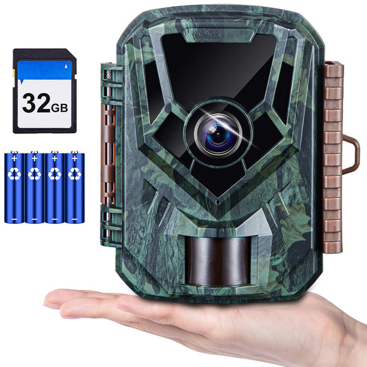 KJK Trail Camera 36MP 2.7K, Mini Game Camera with Night Vision 0.1s Trigger Time Motion Activated 130°Wide-Angle, Waterproof Trail Cam with 2.0” HD TFT Screen, Hunting Camera for Wildlife Monitoring